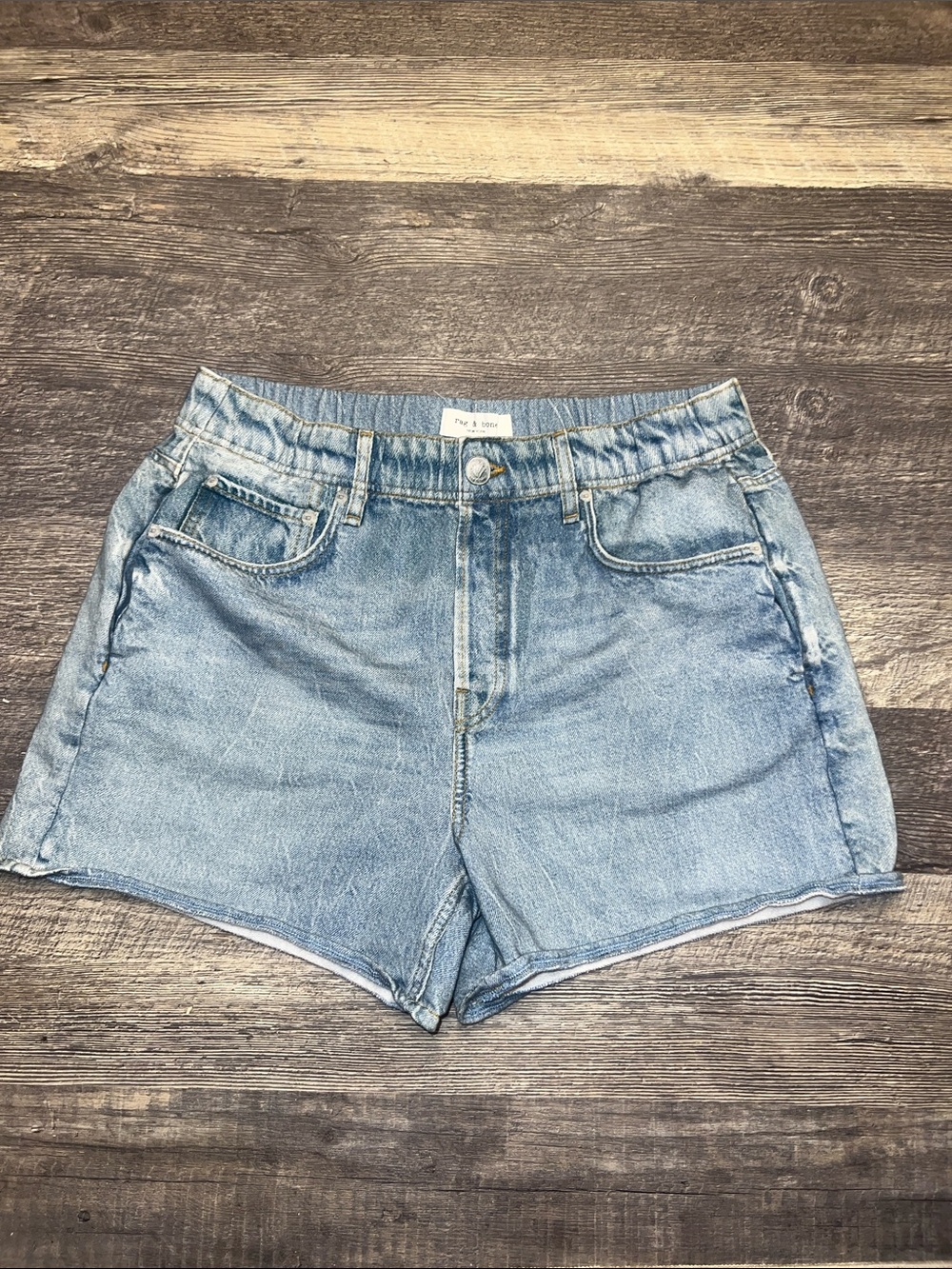 rag & bone Light Blue Miramar Cotton Terry Walking Shorts